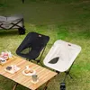 Obozowe meble zewnętrzne Składane krzesło Oxford Camping Krzesło Księżyc Ultralight Portable Turining BBQ Picnic Fat Fishing Akcesoria plażowe YQ240315