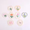 Cadeaupapier 10st Liefde Bloemen Patches Kant Stof Borduren Schattige Mini Holle Mesh Hoofddeksels DIY Kleding Naaibenodigdheden Plakboekstickers