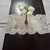 Chinese Velvet Gold Thread Embroidery Splicing Table Runner Flag Pad Desk Makeup Cabinet TV Cover Wedding Party Decoration 240307