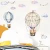 Wall Stickers Color Clouds Air Balloon For Kids Room Decor Cartoon Animal Decals Home Art Murals Wallpaper