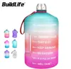 BuildLife 1 gallon vattenflaska med tidsmarkör 378L 22L 13L 128oz 73oz 43oz BPA Plastisk stor kapacitetssportkanna 2012218755065