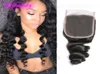 Indian 4X4 Lace Closure 1024inch Human Hair Closures Middle Three Part Loose Wave Yiruhair Lace Closure Natural Color1829799