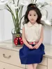 Marke Girls Dresses Up-Down-Spleißdesign Kinder Rock Prinzessin Kleid Größe 100-160 cm Kinder Designer Kleidung Baby Lapel Kleid 24mar