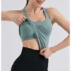 L-10 Racerback Women's Yoga Tanks Tops With Padded Bra Rib Sports Shirt Gym Clothes Women Underwears Running Fitness Vest 172 156