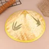 Berets Chinese Style Straw Bamboo Sun Hat Cone Farmer Fishing Sunshade Rainproof Hand-Woven Adult Travel Dance Props