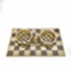 Designer Brown Checkered Pet Bowl Classic Letter Logo Cat Soundmaking Toys Meal Mat Water Bowl Pet Supplies Set