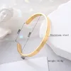 Bangle Stainless Steel Bangles Bracelets For Women Luxury 18K Gold Plated Fashion Wedding Jewelry Christmas Gifts Bijoux