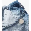 Tote bag denim bag badge sequin diamond pattern garbage classic womens handbag designer large capacity