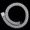 Custo de fábrica Cadeia de ligação cubana 925 Baguete de prata esterlina Miami Link cubano VVS Moissanite Diamond Cuban Link Chain