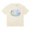 Mens Designer T Shirt Casual High Quality Brand Short Sleeve 2024 Summer New Landscape Print Cotton Tee Holiday Style Shirts 240315