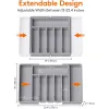 Organization Expandable Utensil Storage Box Kitchen Cutlery Tray Knife Holder Tableware Organizer Drawers Box Fork Spoon Divider Container