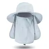 Chapeau de soleil pour hommes et femmes, Protection UV en plein air, large bord avec couverture du visage, rabat du cou, seau d'été, pêche, chasse, 240309