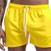 Sommer lässige Herren-Badehose, Strand, kurze Designer-Hose, Kordelzug, lockere, schnell trocknende Badeshorts, Netzfutter, Übergröße, USA-Mann