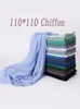 Foulard quadrato in chiffon Hijab per le donne Scialli moda musulmana Pianura in chiffon Avvolgimenti Sciarpa Hijab Donna Velo 240301