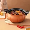 6L8L Orange Pumpkin Micro Pressure Pot Home Type Soup Multifunktionell non Stick Gas Spis Universal 240308