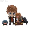 Anime Manga Hot Toys Bêtes fantastiques et où les trouver Figurines d'action Niffler Mini ensemble de poupées à collectionner Ornements de bureau Cadeaux de Noël YQ240315