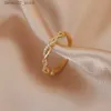 Bröllopsringar LATS Luxury Gold Pearl Zircon Ring for Women 2021 Retro Sexig Open Ring Party Ring Fashion Elegant Jewelry Gift Q240315