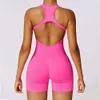 Lu Align Lemon Piece Bodysuit Jumpsuits One Gym Tracksuit Sömlös Yoga Set Sportswear Push Up Workout Clothes for Women Jogger Gym Sport