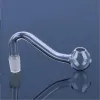 Billigaste Pyrex Hookahs Glass Oil Burner Pipe 10mm 14mm 18mm Manlig kvinnlig Pyrex Clear Pipes Adapter Banger Nail For Water Bong ZZ