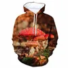 Heren Hoodies Herfst Paddestoel 3D Print Mannen Vrouwen Mode Streetwear Oversized Trending Producten Sweatshirts Hoodie Truien Tracksui