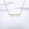 Collier personnalisé en Zircon avec lettres de maman pour femmes, pendentif en cristal, chaîne ras du cou, bijoux pour fête des mères, anniversaire, Gif299a, nouvelle collection