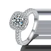 Anel de diamante 18 k ouro 925 prata noivado clássico feminino presente de casamento tamanho 15235 quilates 240227