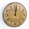 Zegary ścienne 12 -calowe Ciąg Clock Dekoracja domu Nowoczesna cyfrowa drewniana zegarek drewniany wystrój salonu