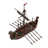 Transformation Toys Robots Power Medieval Wojen Wars Pirate Dragon Ship Wiking Longship Block Sodiers Figurines Figurines Bads Miling For Children 2400315
