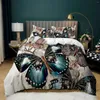 Bedding Sets Gold Butterfly Duvet Cover Set For Girls And White Butterflies Flying Black Luxury Comforter