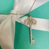 المصمم Seiko High Edition Original Reproduction 925 Sterling Silver Key Iris Full Diamond Pendant 18K Rose Gold Necklace