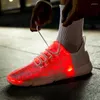 Sıradan Ayakkabı Yaz Aydınlık Parlayan Spor Ayakkabıları Erkekler Çocuklar Erkek Kadınlar Önce Işık Çocuk Gecesi Flaş USB Şarj Boyutu 25-46
