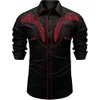 Western Tribal Heren Shirt Lange Mouw Pak Revers Party Casual Top Fashion Hoge kwaliteit Comfortabel materiaal Plus Size 240301