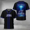 Męskie koszulki Męskie T-shirt 3D wydrukowane Jezus Cross o Neck Wygodne swobodne topy Summer Strt moda krótka łydka ponadwymiarowa męska pullover Y240315