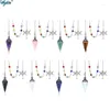 Pendant Necklaces Ayliss Amethyst Reiki Healing Crystal Pendulum For Dowsing Divination 6 Faceted Pointed Gemstone Yoga Energy Pendulums