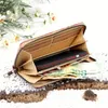 DHL50pcs Wallets Women Cork Leather National Leaf Printing Multifunctional Business Long Credit Card Holder