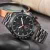 Montre haut de gamme en acier inoxydable pour hommes, montre chronographe à 6 broches, une montre d'affaires décontractée conçue avec un grand cadran de 41 mm