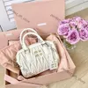 Miumiubag Matelasse Большая сумка для боулинга с фирменной этикеткой Кошельки Сумка на плечо Женский мужской дизайнерский кошелек Crossbody Square Genuine333