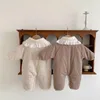 Hiver peluche épaissir bébé barboteuse enfant en bas âge filles garçons combinaison s body bébé rembourré épaissi ramper Suit240311