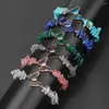 Strand irrégulier gris Labradorite bracelet de perles cristal papillon charme bracelets pour femme Reiki pierre naturelle puce perles bracelets