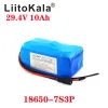 Liitokala 24V 10AH 18650 3400MAH 7S3Pバッテリーパック15A BMS 250W 29.4V 10000MAH車椅子用モーター電力用バッテリーパック