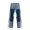 Mäns jeansdesigner Jeans Europa och USA: s tidvattenmärke High Street Black Ink Splash Flare Women Ins Loose Straight Pants