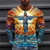 Men's T-Shirts Virgin Mary 3D Printing T Shirt Summer Fashion Christian Mother Of God Pattern Long Slved Unisex Strt Faith Casual T-Shirt Y240321