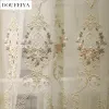 Curtains European Luxury Turkish Embroidered Curtains Sheer for Living Room Bedroom Floral Curtain Tulle Sheer Window Drapes Embroidered