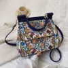 Sacos de noite estilo retro senhoras pintadas bolsa ajustável alça de ombro bolsa feminina na moda grande capacidade satchels280p