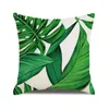 Oreiller feuille tropicale taie d'oreiller motif palmier couverture rayure décor canapé S taie d'oreiller