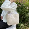 Summer Fairy Bag Tide 2024 New Korean Edition Lace Grass Weaving Large Capacity Tote Bag Handheld One Shoulder Shopping Bag 240315