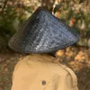 Beralar Bambu Dokuma Geniş Brim Rattan Şapkası Yaz Koni Deniz Kenarı Yetişkin Gençler İçin Deri Dostu Dış Mekan Güneş Proof