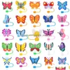 Drinking Sts Colorf Butterfly Sile St Toppers Accessories Er Charms Reusable Splash Proof Dust Plug Decorative 8Mm/10Mm Drop Delivery Ottve