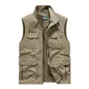 Tactische Vesten Heren Zomervest Gereedschapsjas Zwart Werk Motor Mouwloze Mesh Vesten Tactische Jassen Militaire Man Punk Rave Pak Park Man 240315