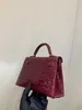 brand purse designer handbag luxury shoulder bag shinny crocodile skin totes 19.5cm fully handmade quality wholesale price fast delivery